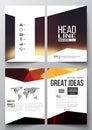 Set of business templates for brochure, magazine, flyer, booklet or annual report. Royalty Free Stock Photo