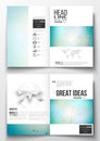 Set of business templates for brochure, magazine, flyer, booklet or annual report. Molecular construction with connected Royalty Free Stock Photo