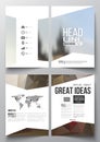 Set of business templates for brochure, magazine, flyer, booklet or annual report.