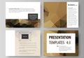 Set of business templates for presentation slides. Easy editable abstract vector layouts in flat design. Beautiful Royalty Free Stock Photo