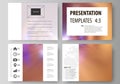 Set of business templates for presentation slides. Easy editable abstract vector layouts in flat style. Bright color Royalty Free Stock Photo