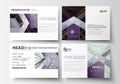 Set of business templates for presentation slides. Easy editable layouts in flat style, vector illustration. Abstract Royalty Free Stock Photo