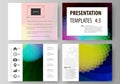 Set of business templates for presentation slides. Easy editable layouts in flat style, vector illustration. Colorful Royalty Free Stock Photo