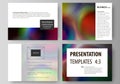 Set of business templates for presentation slides. Easy editable layouts in flat style, vector illustration. Colorful Royalty Free Stock Photo
