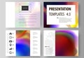 Set of business templates for presentation slides. Easy editable layouts in flat style, vector illustration. Colorful Royalty Free Stock Photo