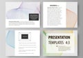 Set of business templates for presentation slides. Easy editable layouts in flat style, vector illustration. Colorful Royalty Free Stock Photo