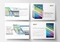 Set of business templates for presentation slides. Easy editable layouts in flat style, vector illustration. Colorful Royalty Free Stock Photo