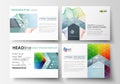 Set of business templates for presentation slides. Easy editable layouts in flat style, vector illustration. Colorful Royalty Free Stock Photo