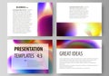Set of business templates for presentation slides. Easy editable layouts in flat style, vector illustration. Colorful Royalty Free Stock Photo