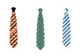 Set of business ties isolated on white background. Royalty Free Stock Photo