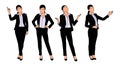 Set of Business woman character in different poses Royalty Free Stock Photo