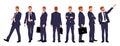Set of Businessman character in different poses.