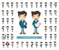 Set of businessman character