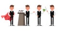 Set of Businessman character vector design. no22 Royalty Free Stock Photo
