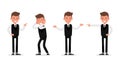 Set of Businessman character vector design. no19 Royalty Free Stock Photo