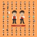 Set of businessman character