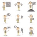 Set of Businessman Characters Royalty Free Stock Photo