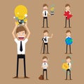 Set of businessman characters