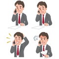Expression of Businessman talking on the phone