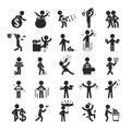 Set of businessman investment , Human pictogram Icons