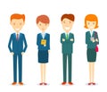 Set of Businessmen and businesswomen character in formal suits
