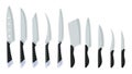 Set of butcher meat knives for design butcher themes. Different kind of knives for chefs, knife icon for butcher shop