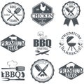 Set of butcher shop labels