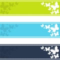 Set of butterfly banner. Pattern for your design