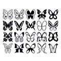 set of butterfly icons. Vector illustration decorative design Royalty Free Stock Photo