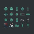 set of button icons. Vector illustration decorative design