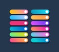 Set of button template gradient style Royalty Free Stock Photo