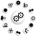 Set buttons 18B. Gears Royalty Free Stock Photo