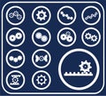 Set buttons - 51_D. Gears Royalty Free Stock Photo