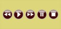 Set of buttons of the audio player Royalty Free Stock Photo