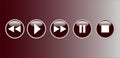 Set of buttons of the audio player Royalty Free Stock Photo