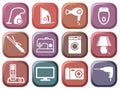 Set of buttons home appliances Royalty Free Stock Photo