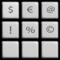 Set buttons on the keyboard. Royalty Free Stock Photo