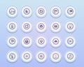Set Of Buttons For Smart Home Technology Application Modern Home System Of Control Concept