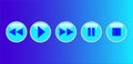 Set of buttons of the audio player Royalty Free Stock Photo