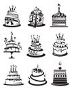 Set of cakes Royalty Free Stock Photo