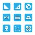 Set Calculator, Graph, schedule, chart, diagram, Protractor, Square root of x glyph, Subsets, math, is subset b and Royalty Free Stock Photo