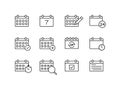 Set of Calendar icons. Time and seasons. Day, Week, Months, Year. Vector illustration Royalty Free Stock Photo