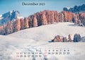 Set of calendars with amazing landscapes.