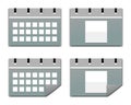 Set of calender design symbol. Illustration vector Royalty Free Stock Photo