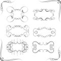 Set of caligraphic frames Royalty Free Stock Photo