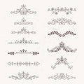 Set of calligraphic design elements Royalty Free Stock Photo