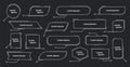 Set of callouts titles template. Callouts titles elements for web, brochure and infographics. Quote text. Vector illustration Royalty Free Stock Photo