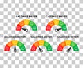 Set of Calories healthy diet icon, nutrition food low sign, kcal zero web vector illustration Royalty Free Stock Photo