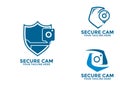 set of Cam Security Logo design, cam logo template vector Royalty Free Stock Photo