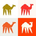 Set of Camel logo Royalty Free Stock Photo